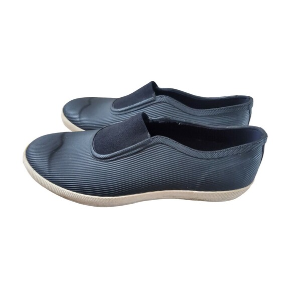 HUNTER Rubber Black Slip On Rain Shoes Loafers Black Men US 12 UK 11 Waterproof - Picture 1 of 9